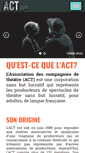 Mobile Screenshot of act-theatre.ca